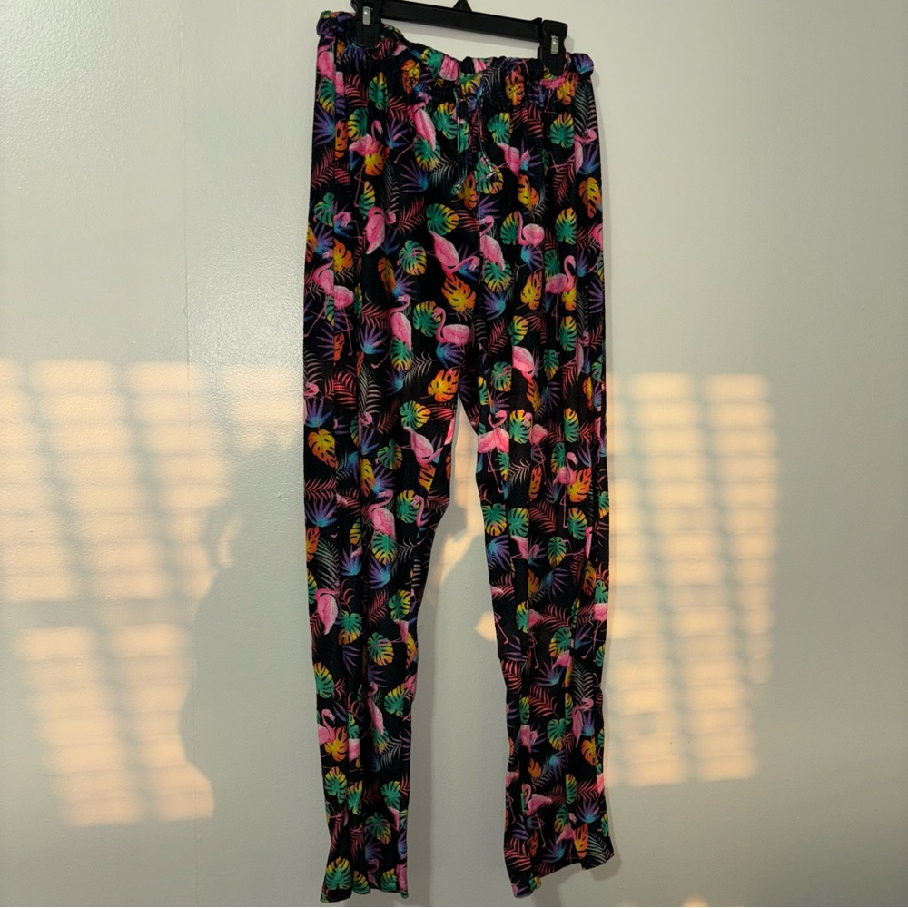 Colorful Tropical Flamingo Print Lounge Pants